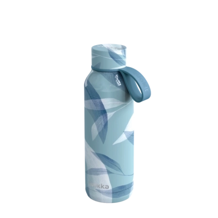 QUOKKA BOTELLA TERMO ACERO INOXIDABLE SOLID CON COLGADOR BLUE WIND 510 ML