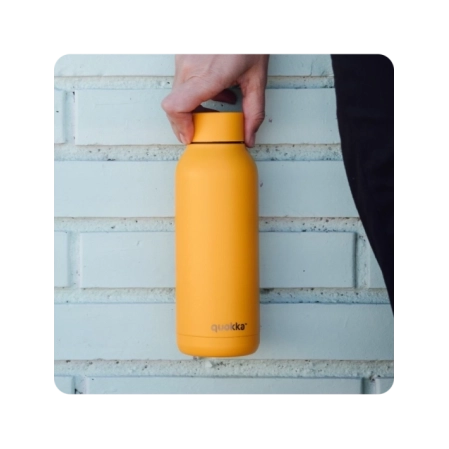 QUOKKA BOTELLA TERMO ACERO INOXIDABLE SOLID AMBER YELLOW 510 ML