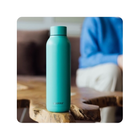 QUOKKA BOTELLA TERMO ACERO INOXIDABLE SOLID JADE GREEN 630 ML
