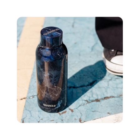 QUOKKA BOTELLA TERMO ACERO INOXIDABLE SOLID BLACK MARBLE 510 ML