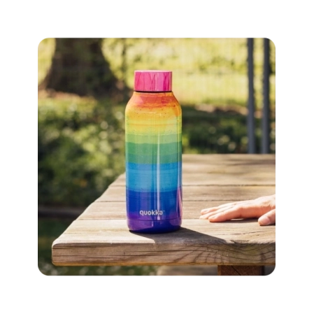 QUOKKA BOTELLA TERMO ACERO INOXIDABLE SOLID RAINBOW 510 ML