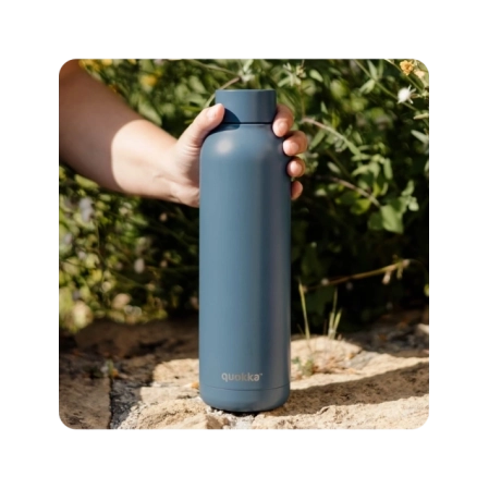 QUOKKA BOTELLA TERMO ACERO INOXIDABLE SOLID STONE BLUE 630 ML