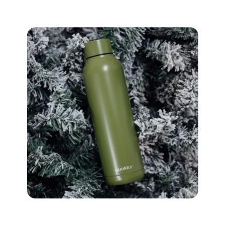 QUOKKA BOTELLA TERMO ACERO INOXIDABLE SOLID OLIVE GREEN 630 ML