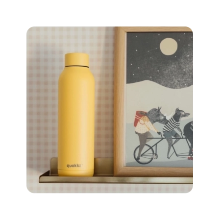 QUOKKA BOTELLA TERMO ACERO INOXIDABLE SOLID LIGHT YELLOW 630 ML