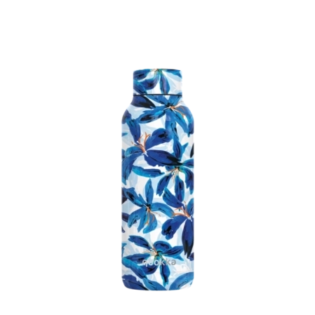 QUOKKA BOTELLA TERMO ACERO INOXIDABLE SOLID BLUE HIBISCUS 510 ML