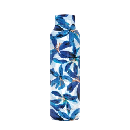 QUOKKA BOTELLA TERMO ACERO INOXIDABLE SOLID BLUE HIBISCUS 630 ML