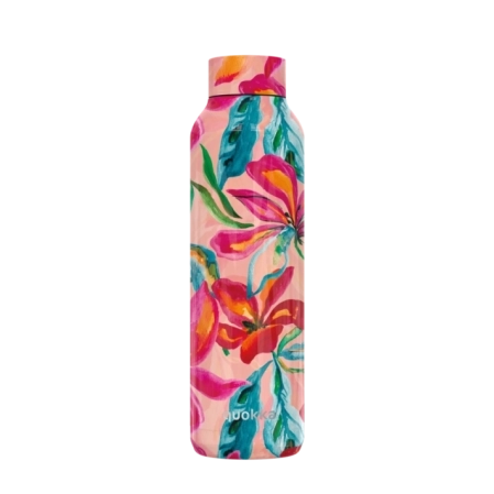 QUOKKA BOTELLA TERMO ACERO INOXIDABLE SOLID TROPICAL BLOOM 630 ML