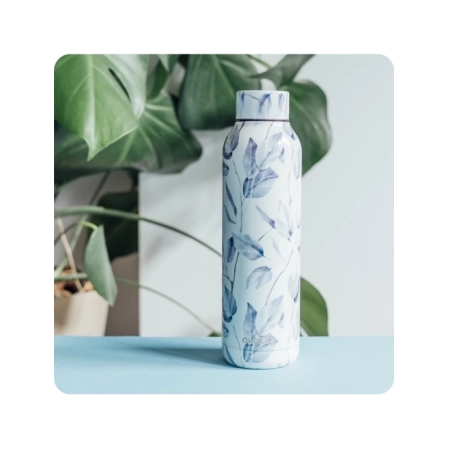 QUOKKA BOTELLA TERMO ACERO INOXIDABLE SOLID GRAY BOUQUET 630 ML