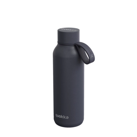 QUOKKA BOTELLA TERMO ACERO INOXIDABLE SOLID CON COLGADOR SLATE 510 ML