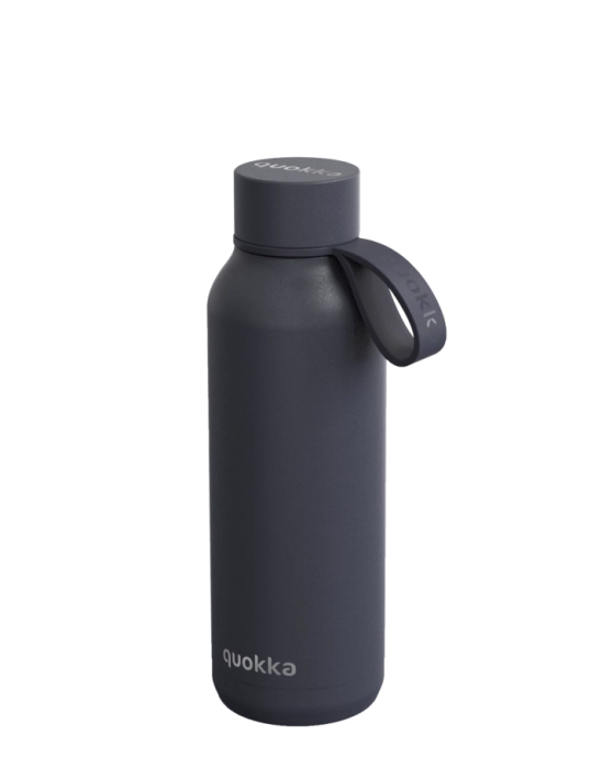 QUOKKA BOTELLA TERMO ACERO INOXIDABLE SOLID CON COLGADOR SLATE 510 ML