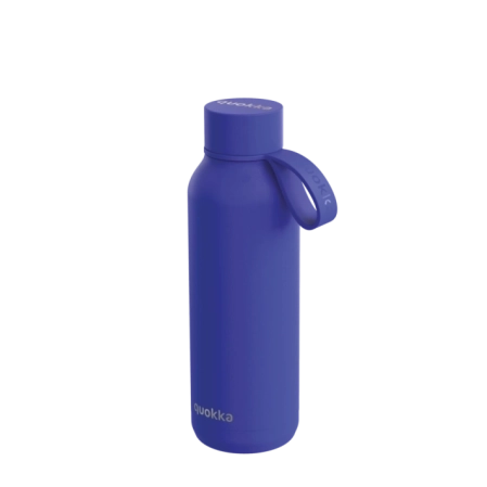 QUOKKA BOTELLA TERMO ACERO INOXIDABLE SOLID CON COLGADOR DUSK BLUE 510 ML
