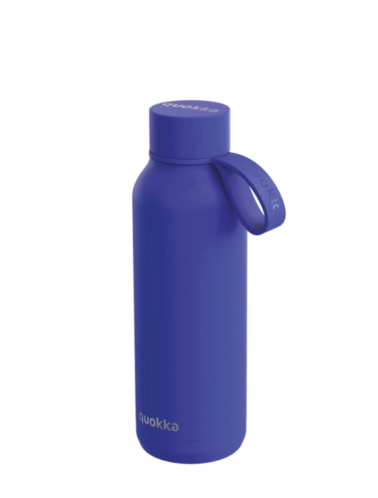 QUOKKA BOTELLA TERMO ACERO INOXIDABLE SOLID CON COLGADOR DUSK BLUE 510 ML