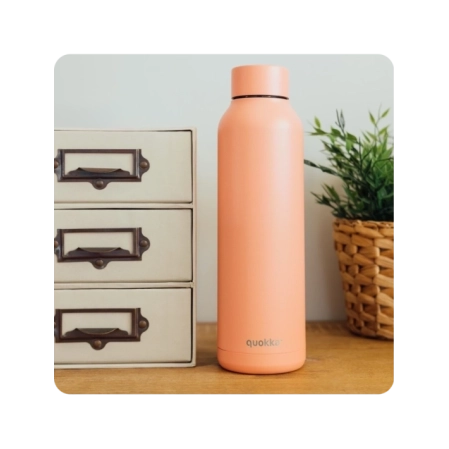 QUOKKA BOTELLA TERMO ACERO INOXIDABLE SOLID PASTEL PEACH 850 ML
