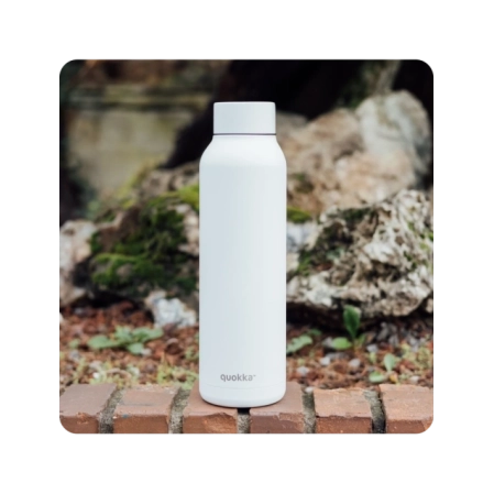 QUOKKA BOTELLA TERMO ACERO INOXIDABLE SOLID WHITE 850 ML
