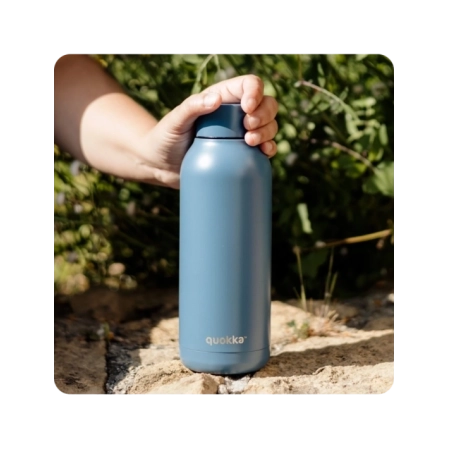 QUOKKA BOTELLA TERMO ACERO INOXIDABLE SOLID STONE BLUE 510 ML