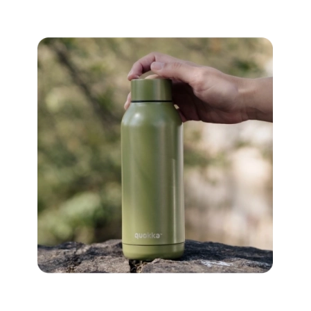 QUOKKA BOTELLA TERMO ACERO INOXIDABLE SOLID OLIVE GREEN 510 ML
