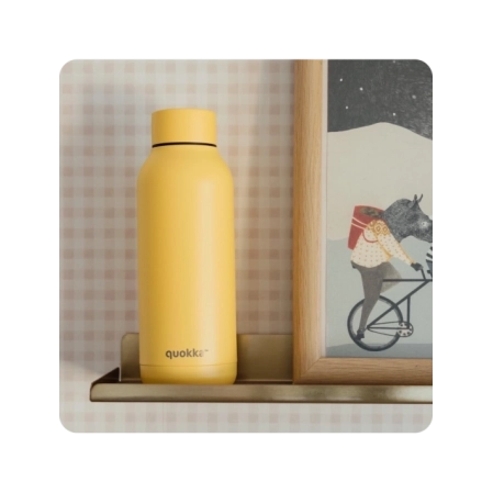 QUOKKA BOTELLA TERMO ACERO INOXIDABLE SOLID LIGHT YELLOW 510 ML