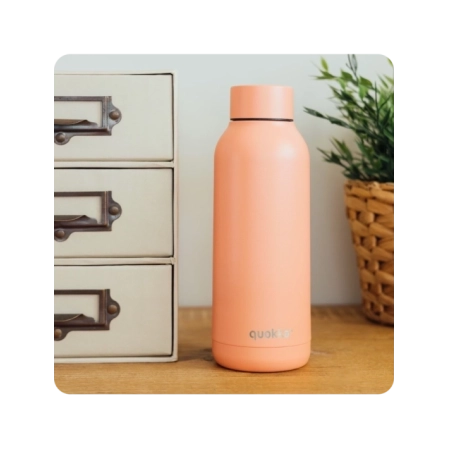 QUOKKA BOTELLA TERMO ACERO INOXIDABLE SOLID PASTEL PEACH 510 ML