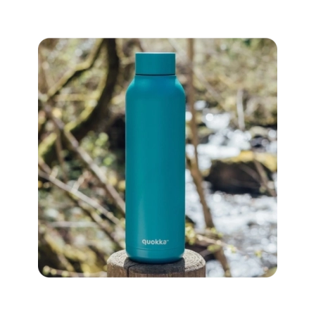 QUOKKA BOTELLA TERMO ACERO INOXIDABLE SOLID MIDNIGHT GREEN 630 ML
