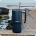 QUOKKA TAZA TERMO ACERO INOXIDABLE CON BASE DE SILICONA UMI BLACK 720 ML