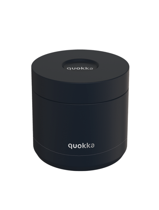 QUOKKA RECIPIENTE COMIDA TERMICO ACERO INOXIDABLE WHIM BLACK 600 ML