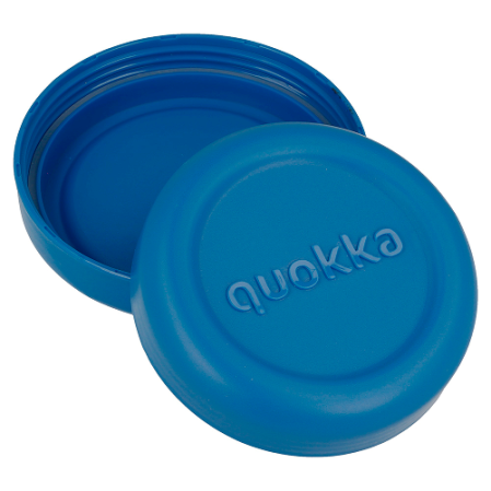 QUOKKA RECIPIENTE COMIDA MS CON FUNDA DE SILICONA BUBBLE BLUE PEONIES 770 ML