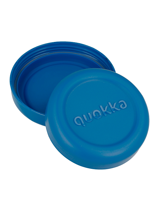 QUOKKA RECIPIENTE COMIDA MS CON FUNDA DE SILICONA BUBBLE BLUE PEONIES 770 ML
