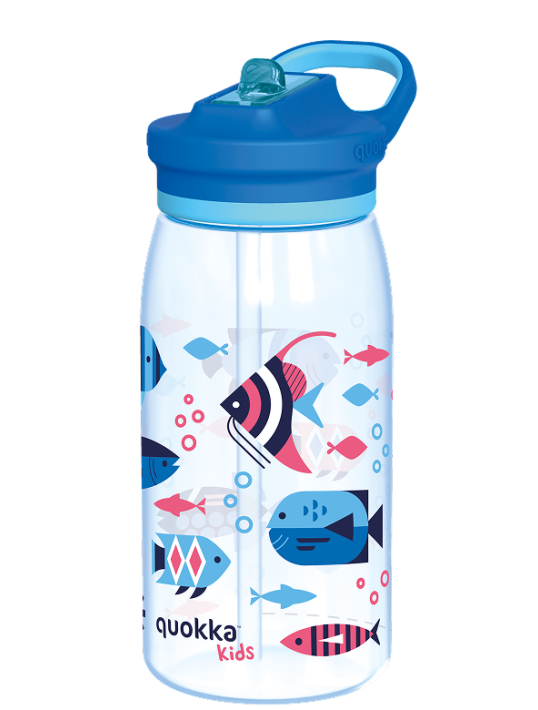 QUOKKA KIDS BOTELLA ECOZEN CON SIPPER GLOW SEA LIFE 580 ML