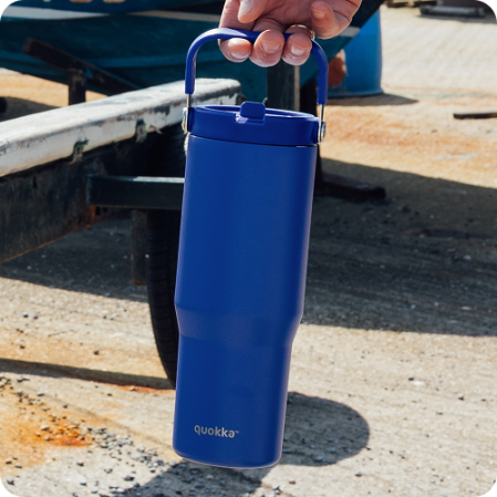 QUOKKA VASO COOL TERMO ACERO INOXIDABLE CON ASA CORE DUSK BLUE 860 ML