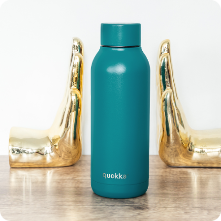 QUOKKA BOTELLA TERMO ACERO INOXIDABLE SOLID MIDNIGHT GREEN 510 ML