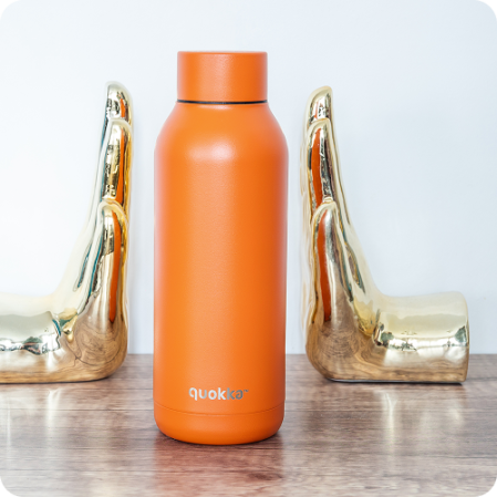 QUOKKA BOTELLA TERMO ACERO INOXIDABLE SOLID PAPAYA ORANGE 510 ML