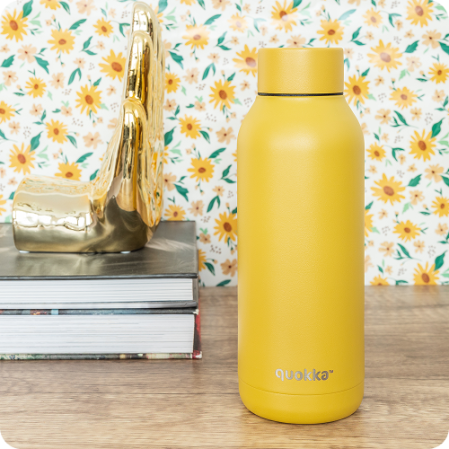 QUOKKA BOTELLA TERMO ACERO INOXIDABLE SOLID SAFFRON YELLOW 510 ML