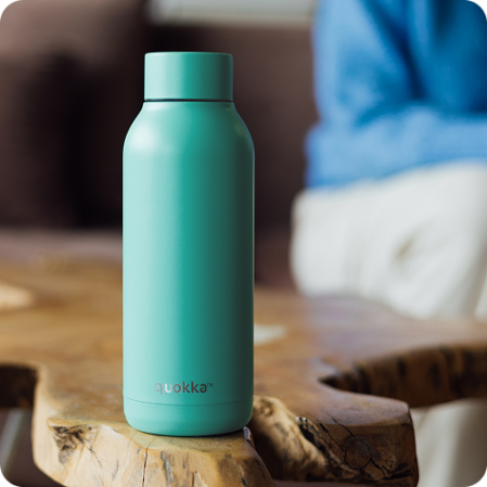 QUOKKA BOTELLA TERMO ACERO INOXIDABLE SOLID JADE GREEN 510 ML