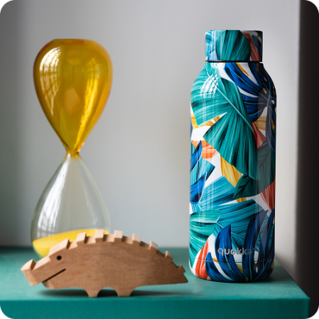 QUOKKA BOTELLA TERMO ACERO INOXIDABLE SOLID COLOR JUNGLE 510 ML
