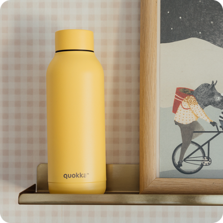 QUOKKA BOTELLA TERMO ACERO INOXIDABLE SOLID LIGHT YELLOW 510 ML