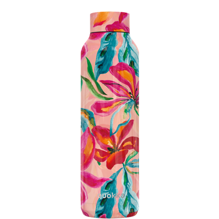QUOKKA BOTELLA TERMO ACERO INOXIDABLE SOLID TROPICAL BLOOM 630 ML