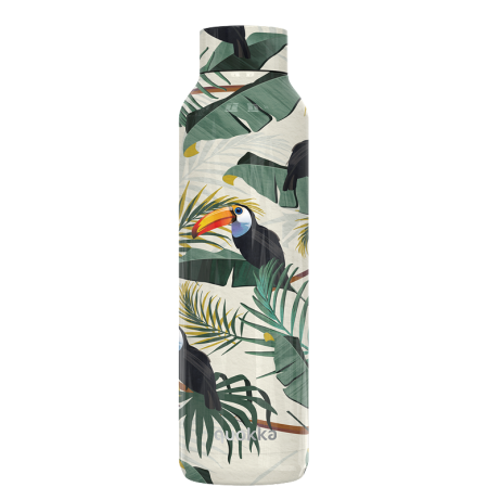 QUOKKA BOTELLA TERMO ACERO INOXIDABLE SOLID TROPICAL 630 ML