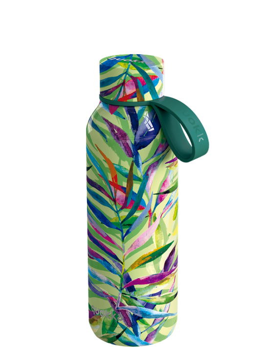 QUOKKA BOTELLA TERMO ACERO INOXIDABLE SOLID CON COLGADOR COLOR NATURE 510 ML