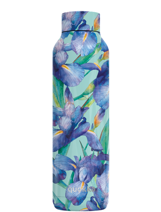 QUOKKA BOTELLA TERMO ACERO INOXIDABLE SOLID BLUE IRISES 630 ML