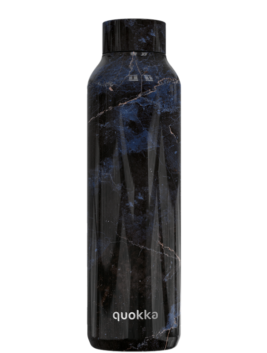 QUOKKA BOTELLA TERMO ACERO INOXIDABLE SOLID BLACK MARBLE 630 ML