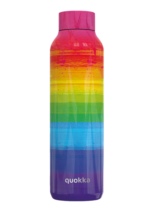 QUOKKA BOTELLA TERMO ACERO INOXIDABLE SOLID RAINBOW 630 ML