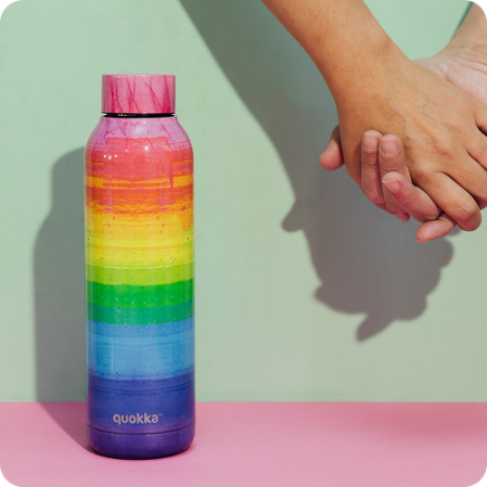 QUOKKA BOTELLA TERMO ACERO INOXIDABLE SOLID RAINBOW 630 ML