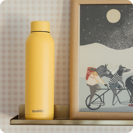 QUOKKA BOTELLA TERMO ACERO INOXIDABLE SOLID LIGHT YELLOW 630 ML