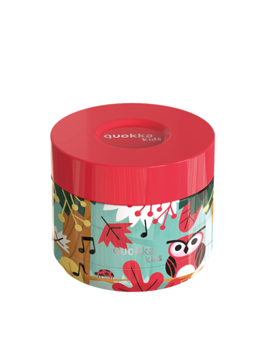 QUOKKA KIDS RECIPIENTE COMIDA TERMICO ACERO INOXIDABLE WHIM GROVE BIRDS 360 ML