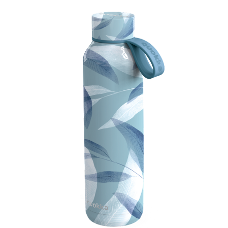 QUOKKA BOTELLA TERMO ACERO INOXIDABLE SOLID CON COLGADOR BLUE WIND 630 ML