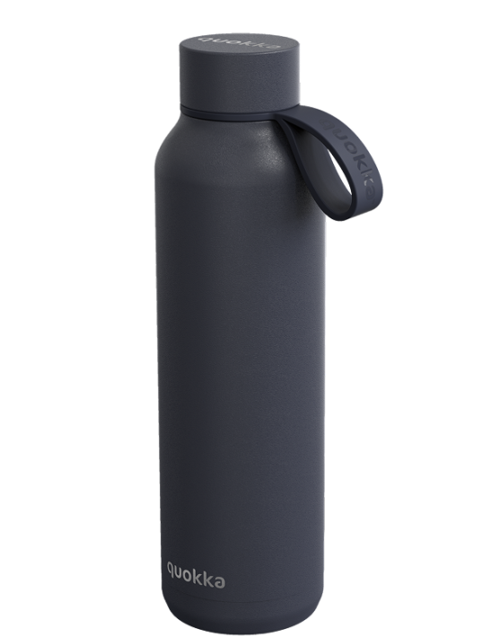 QUOKKA BOTELLA TERMO ACERO INOXIDABLE SOLID CON COLGADOR SLATE 630 ML