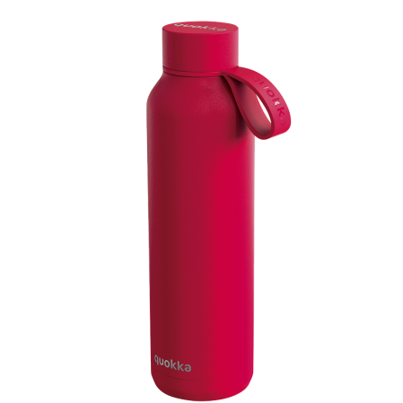 QUOKKA BOTELLA TERMO ACERO INOXIDABLE SOLID CON COLGADOR CHERRY RED 630 ML