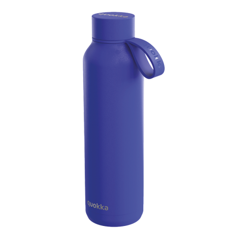QUOKKA BOTELLA TERMO ACERO INOXIDABLE SOLID CON COLGADOR DUSK BLUE 630 ML