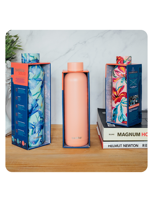 QUOKKA BOTELLA TERMO ACERO INOXIDABLE SOLID CON COLGADOR CLASH 510 ML