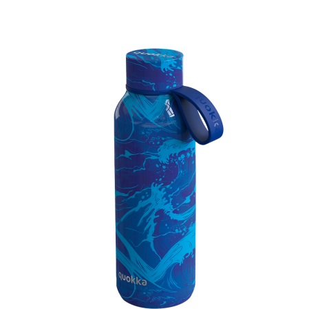 QUOKKA BOTELLA TERMO ACERO INOXIDABLE SOLID CON COLGADOR WAVES 510 ML